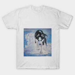 Siberian Husky Fine Art Painting T-Shirt